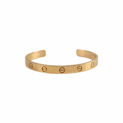 Cartier Love Bracelet Cuff Yellow Gold Size 17 CRB6032417