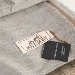Hermes Grey Shawl 120cm