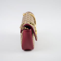 Gucci Small Marmont Beige/Burgundy
