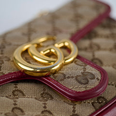 Gucci Small Marmont Beige/Burgundy