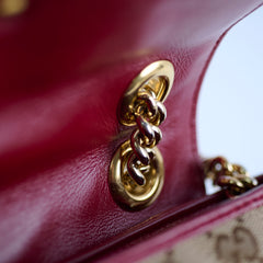 Gucci Small Marmont Beige/Burgundy