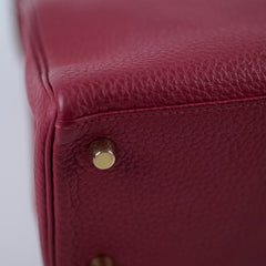 Hermes Kelly 25 Togo Rouge Grenat C Stamp 2018