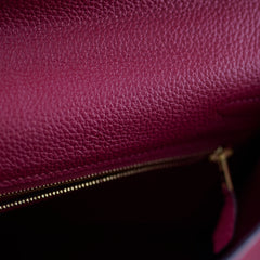 Hermes Kelly 25 Togo Rouge Grenat C Stamp 2018