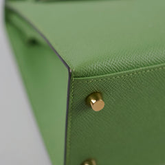 Hermes Kelly 25 Epsom Vert Criquet D Stamp 2019