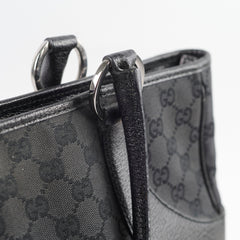 Gucci Monogram Shoulder Tote Bag Black