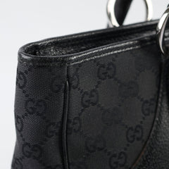 Gucci Monogram Shoulder Tote Bag Black