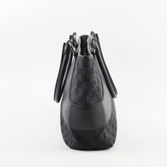 Gucci Monogram Shoulder Tote Bag Black