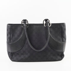 Gucci Monogram Shoulder Tote Bag Black