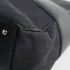 Gucci Monogram Shoulder Tote Bag Black