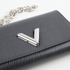 Louis Vuitton Twist Wallet On Chain Black Epi