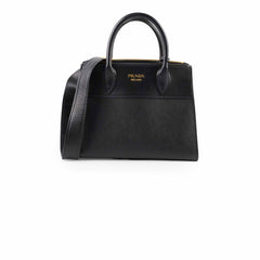 Prada Esplanade Tote Safiano with City  Calf Black