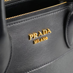 Prada Esplanade Tote Safiano with City  Calf Black
