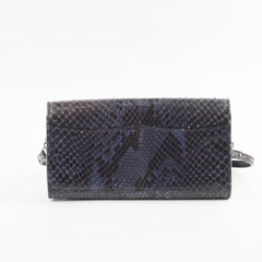 Louis Vuitton Snakeskin Shoulder Bag Navy