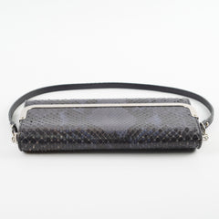Louis Vuitton Snakeskin Shoulder Bag Navy