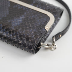 Louis Vuitton Snakeskin Shoulder Bag Navy