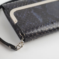 Louis Vuitton Snakeskin Shoulder Bag Navy