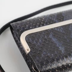Louis Vuitton Snakeskin Shoulder Bag Navy