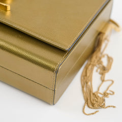 Saint Laurent Kate Box Cross Body Bag Gold