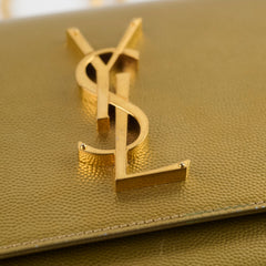Saint Laurent Kate Box Cross Body Bag Gold