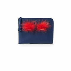 Fendi Monster Clutch Blue/Red