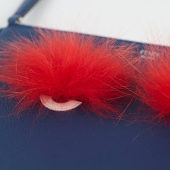 Fendi Monster Clutch Blue/Red