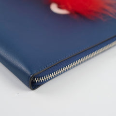 Fendi Monster Clutch Blue/Red