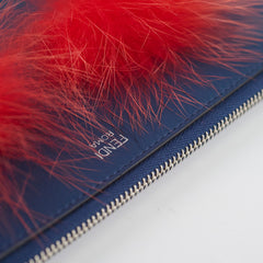 Fendi Monster Clutch Blue/Red