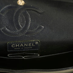Chanel Small Lambskin Classic Flap Mettalic Navy Series 24
