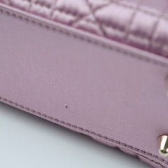 Dior Small Lady Dior Bag Pink Silk Crystals