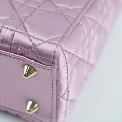 Dior Small Lady Dior Bag Pink Silk Crystals