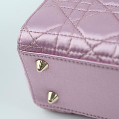 Dior Small Lady Dior Bag Pink Silk Crystals