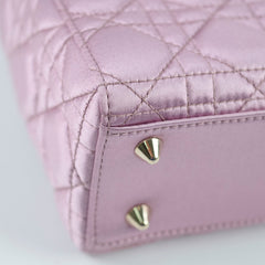 Dior Small Lady Dior Bag Pink Silk Crystals