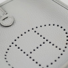 Hermes Mini Evelyn Bleu Pale/Gris Etain Clemence B Stamp 2023