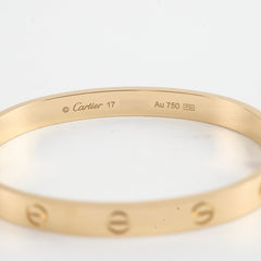 Cartier Love Bracelet Yellow Gold Size17 2024