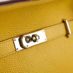 Hermes Jypsiere 34 Clemence Yellow M Square Stamp