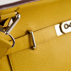 Hermes Jypsiere 34 Clemence Yellow M Square Stamp
