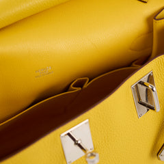 Hermes Jypsiere 34 Clemence Yellow M Square Stamp