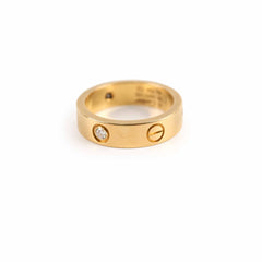 Cartier Love Ring Yellow Gold 3 Diamonds Size 58