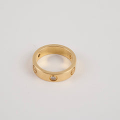 Cartier Love Ring Yellow Gold 3 Diamonds Size 58