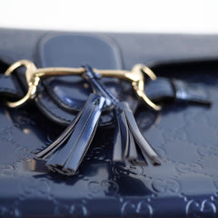 Gucci Patent Guccissima Emily Medium Blue