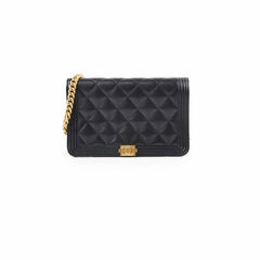 Chanel Caviar Boy Wallet on Chain WOC Black