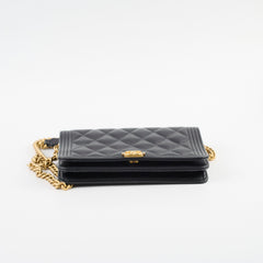 Chanel Caviar Boy Wallet on Chain WOC Black