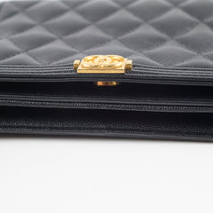Chanel Caviar Boy Wallet on Chain WOC Black