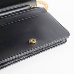 Chanel Caviar Boy Wallet on Chain WOC Black