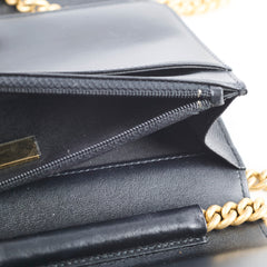 Chanel Caviar Boy Wallet on Chain WOC Black