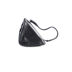 Prada Triangle Leather Black Crossbody Bag