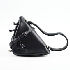 Prada Triangle Leather Black Crossbody Bag