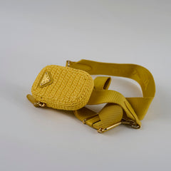 Prada Re-edition Raffia Cross Body Bag Yellow
