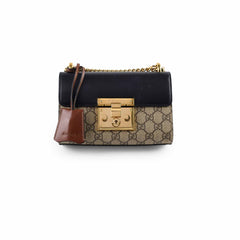 Gucci GG Surpreme Padlock Bag Black/Brown