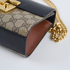 Gucci GG Surpreme Padlock Bag Black/Brown